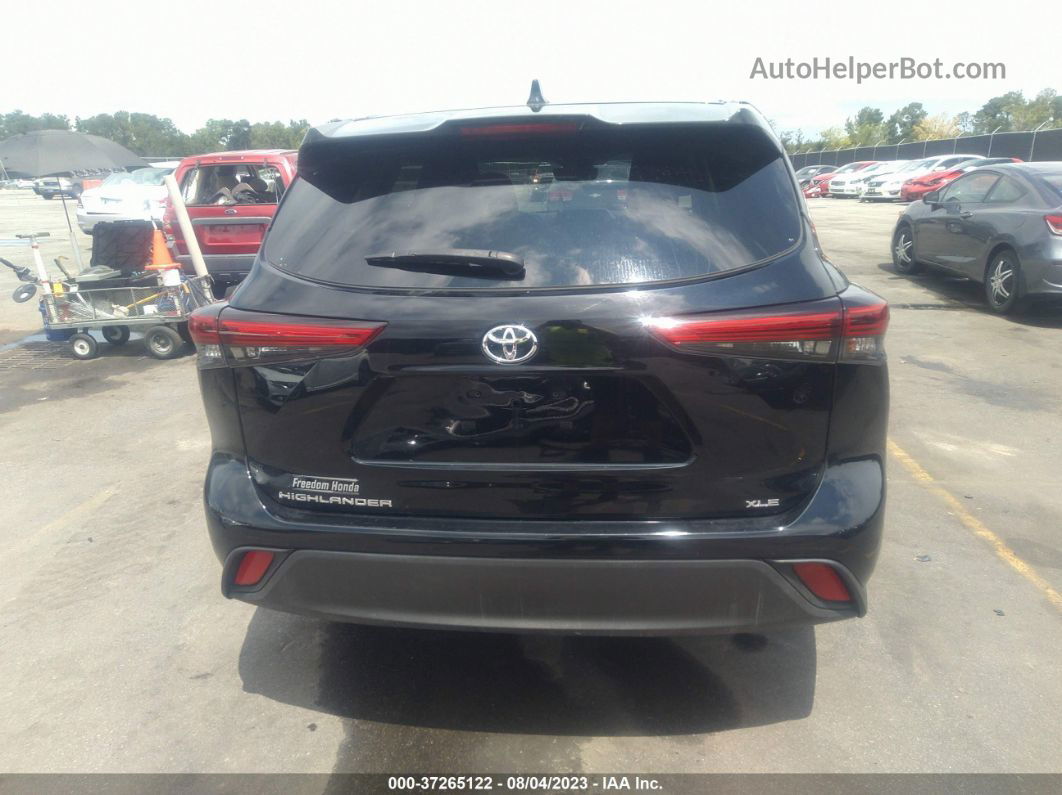 2021 Toyota Highlander Xle Black vin: 5TDGZRAH2MS515856