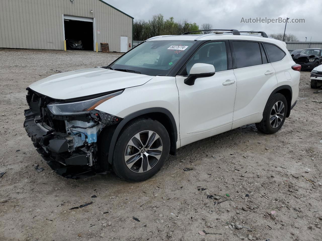 2021 Toyota Highlander Xle White vin: 5TDGZRAH5MS069458