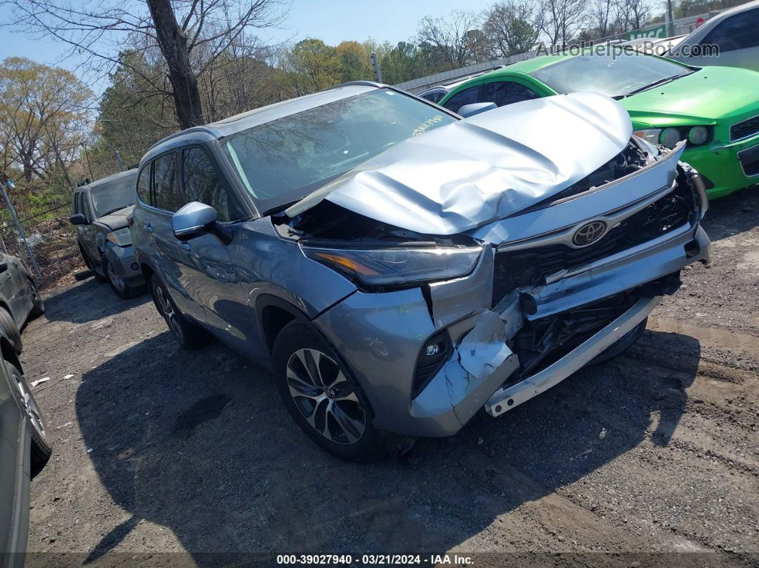 2021 Toyota Highlander Xle Blue vin: 5TDGZRBH1MS099104