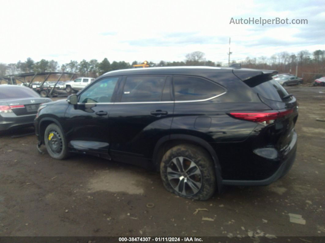 2021 Toyota Highlander Xle Черный vin: 5TDGZRBH1MS120842