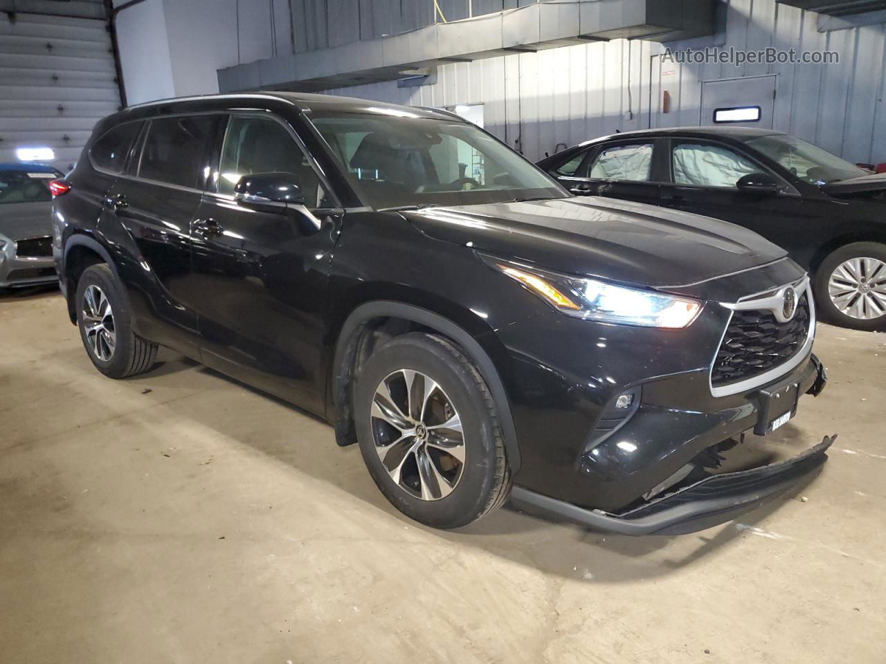 2021 Toyota Highlander Xle Black vin: 5TDGZRBH6MS063067