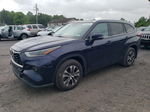 2021 Toyota Highlander Xle Blue vin: 5TDGZRBH6MS128645