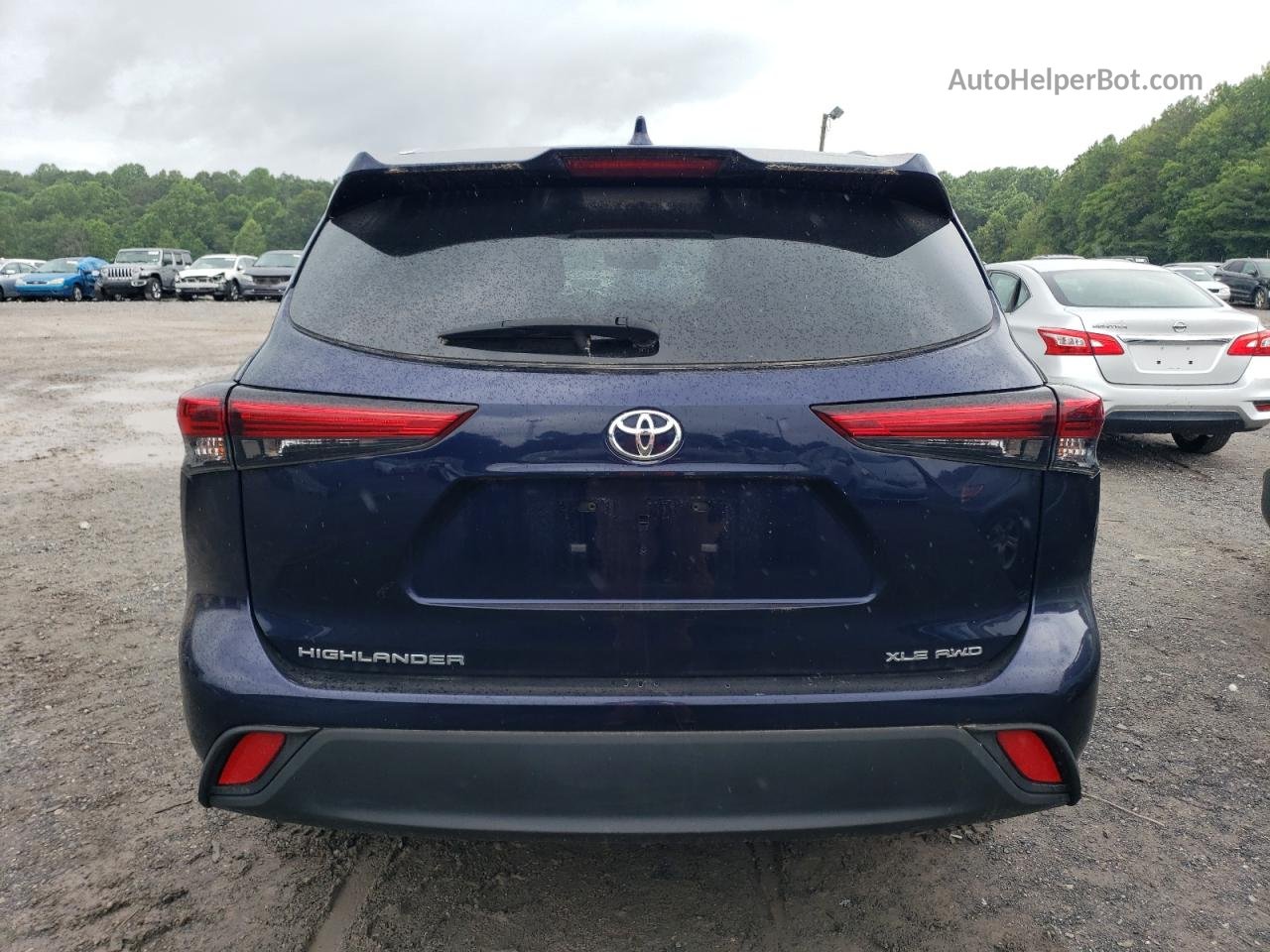 2021 Toyota Highlander Xle Blue vin: 5TDGZRBH6MS128645