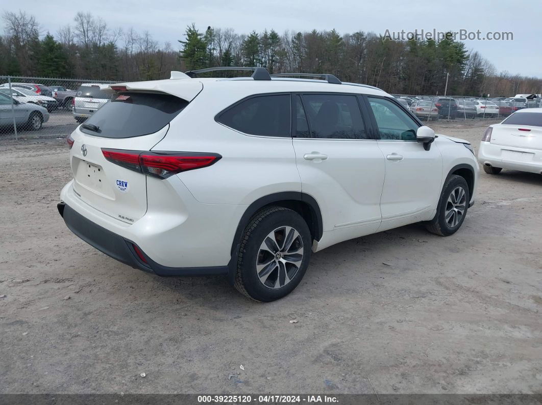 2021 Toyota Highlander Xle White vin: 5TDGZRBH7MS086728