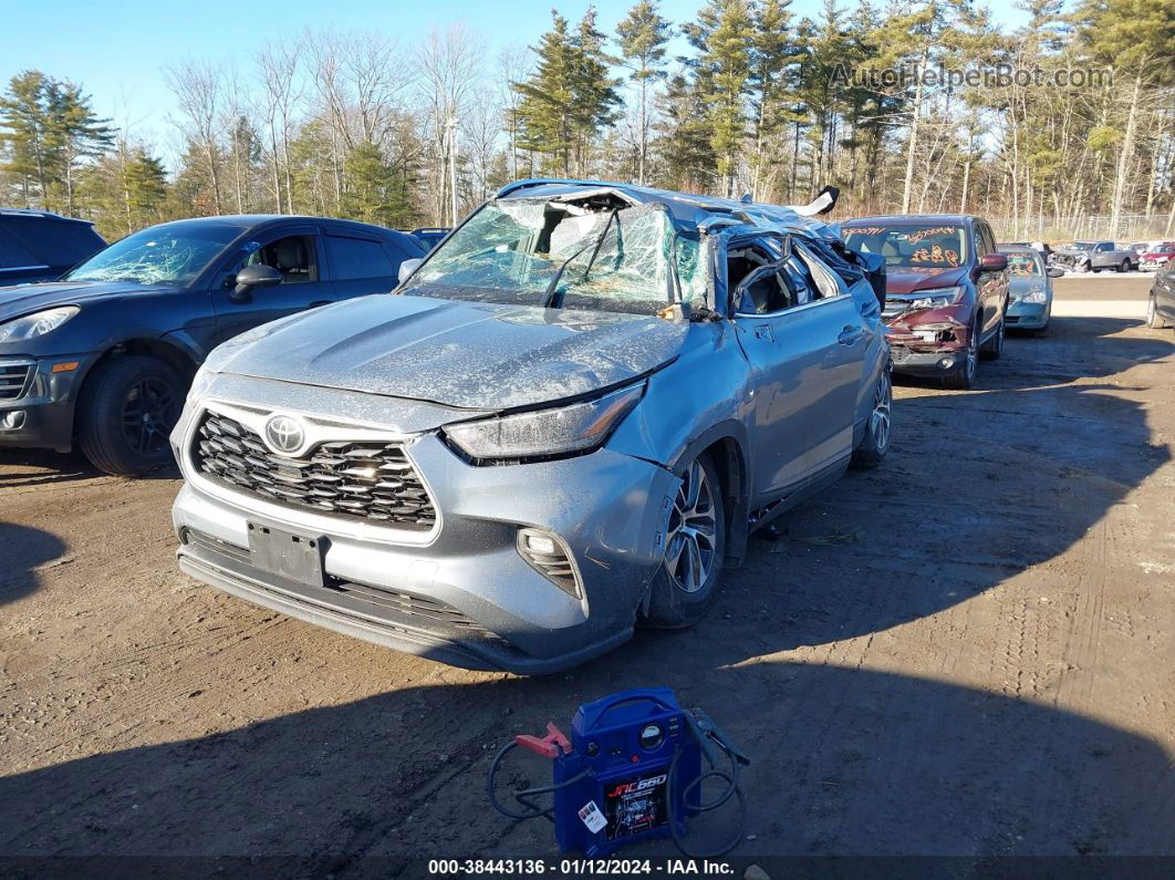 2021 Toyota Highlander Xle Blue vin: 5TDGZRBH9MS093857