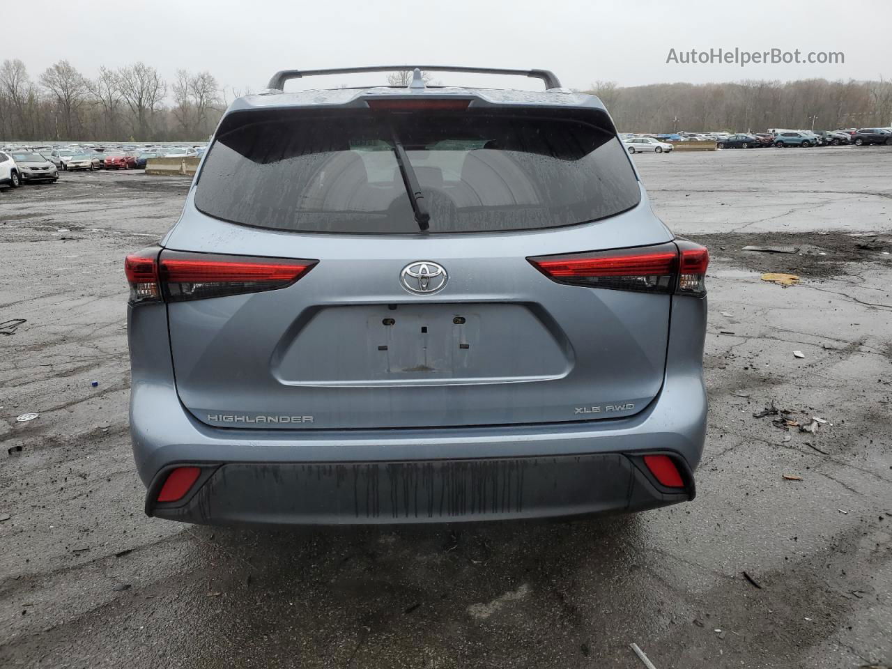 2021 Toyota Highlander Xle Бирюзовый vin: 5TDGZRBHXMS080213