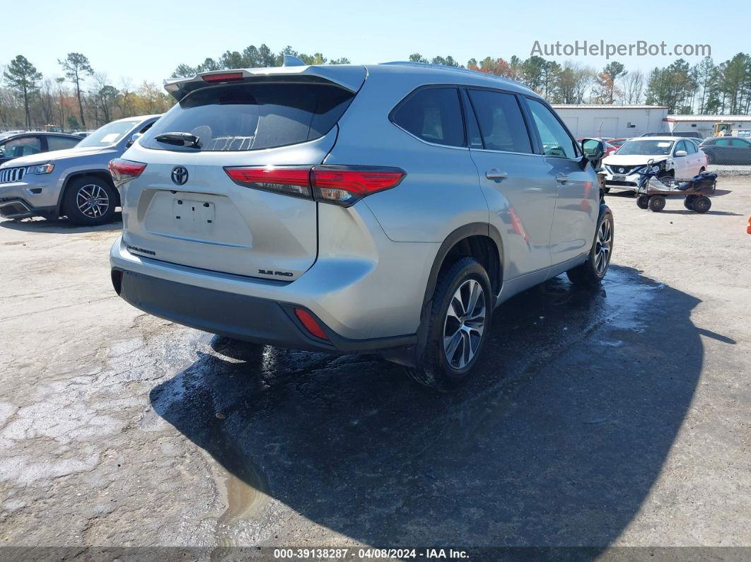 2021 Toyota Highlander Xle Silver vin: 5TDGZRBHXMS146890