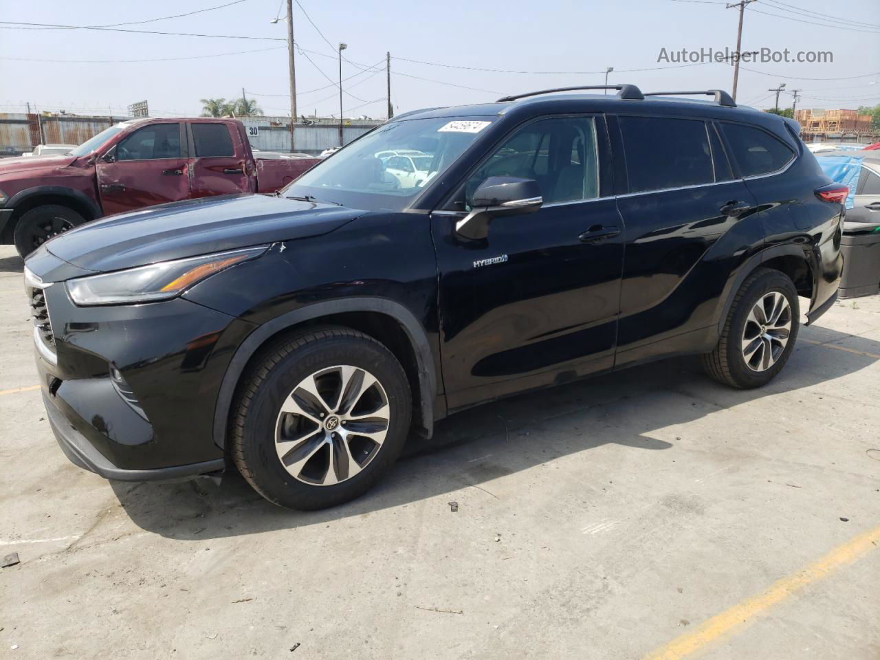 2021 Toyota Highlander Hybrid Xle Black vin: 5TDHARAH1MS507761