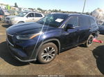 2021 Toyota Highlander Hybrid Xle Синий vin: 5TDHBRCH0MS050743