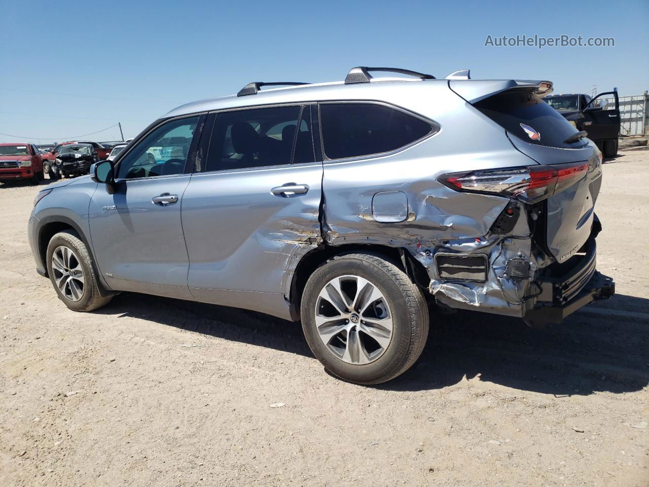 2021 Toyota Highlander Hybrid Xle Gray vin: 5TDHBRCH2MS059332