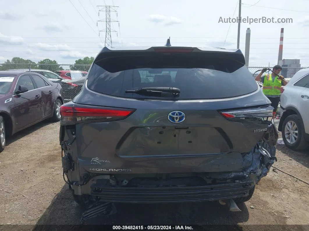 2021 Toyota Highlander Hybrid Xle Gray vin: 5TDHBRCH2MS517175