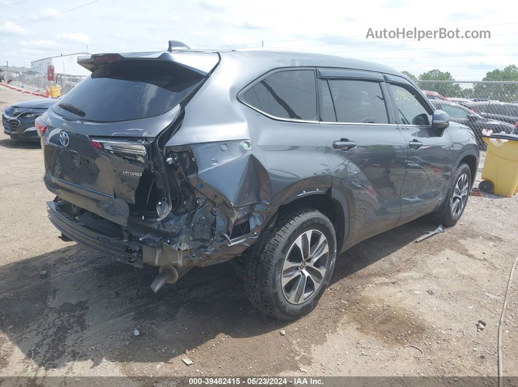 2021 Toyota Highlander Hybrid Xle Gray vin: 5TDHBRCH2MS517175