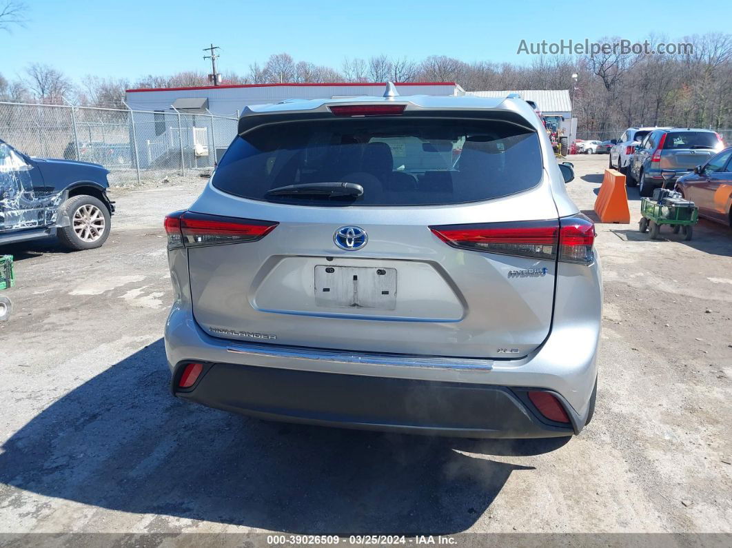 2021 Toyota Highlander Hybrid Xle Серебряный vin: 5TDHBRCH8MS534871