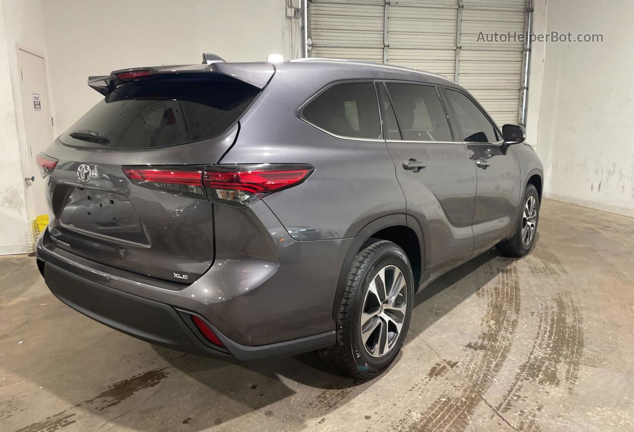 2021 Toyota Highlander Xle Gray vin: 5TDHZRAH2MS062360