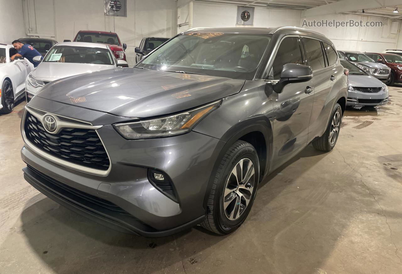 2021 Toyota Highlander Xle Gray vin: 5TDHZRAH2MS062360