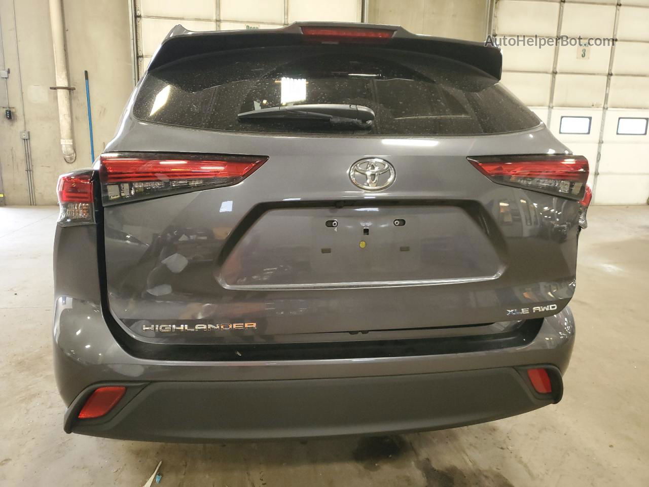 2021 Toyota Highlander Xle Gray vin: 5TDHZRBH0MS073310