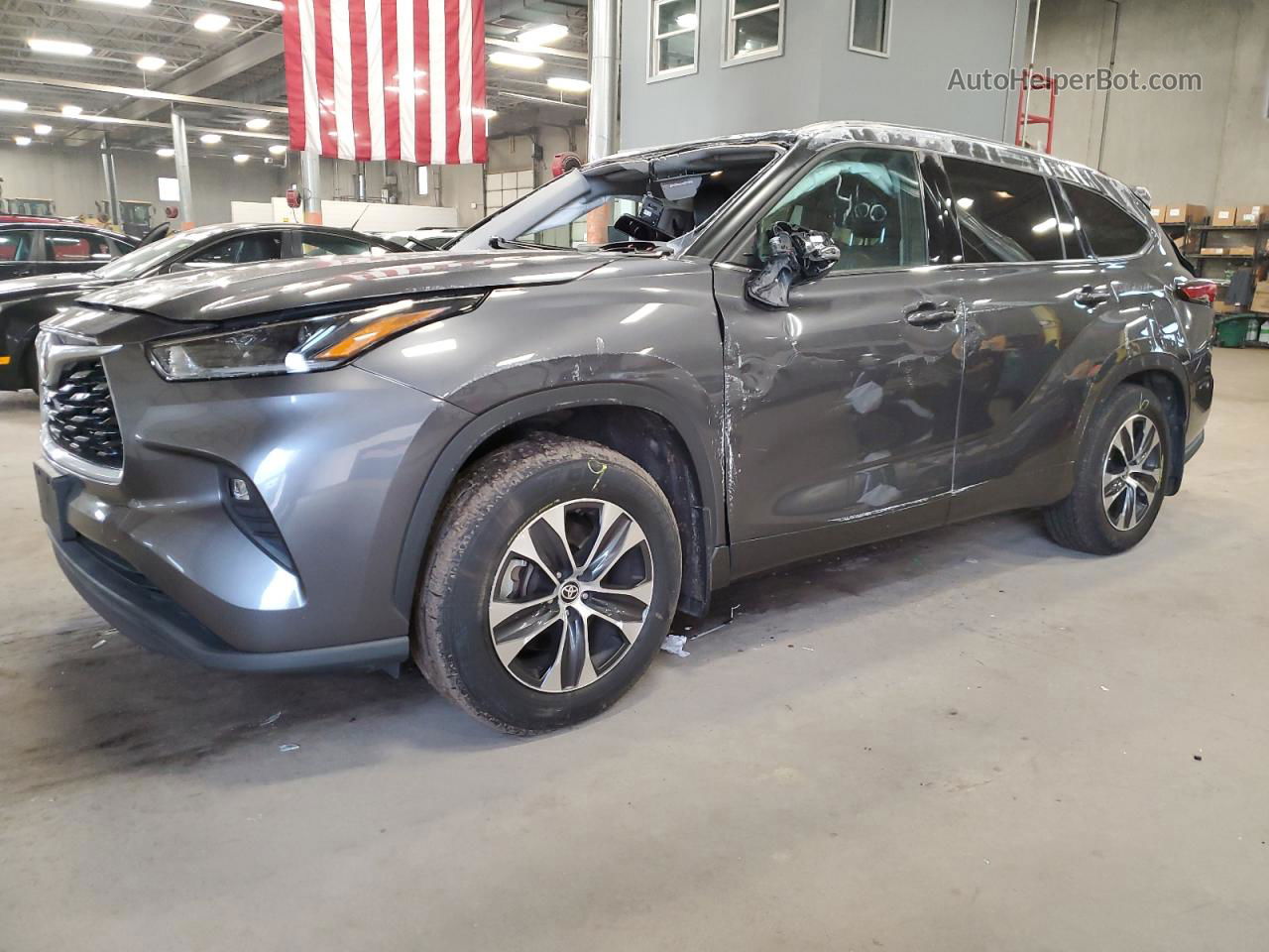 2021 Toyota Highlander Xle Gray vin: 5TDHZRBH0MS073310