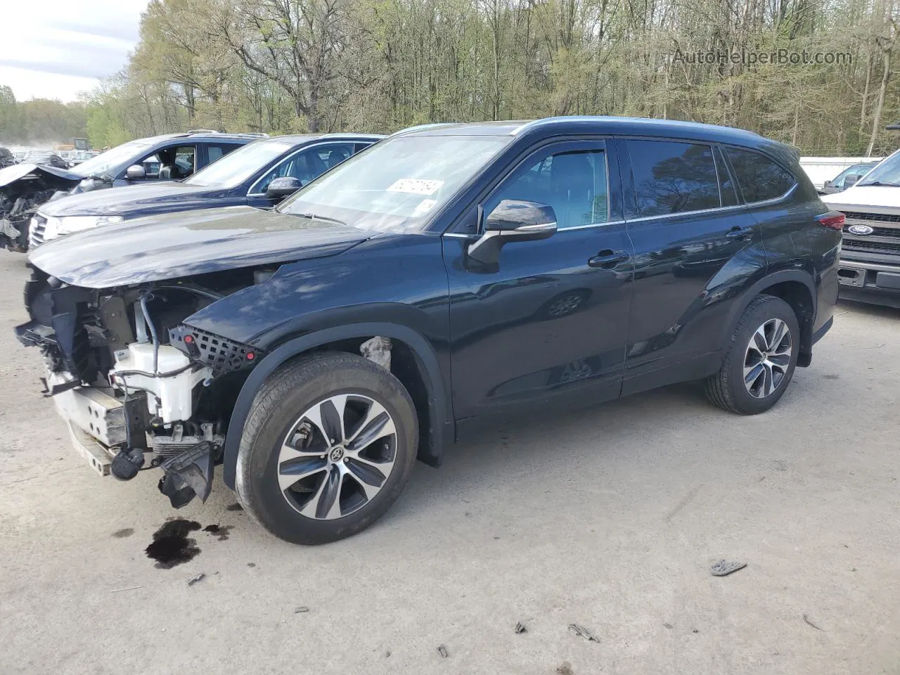 2021 Toyota Highlander Xle Черный vin: 5TDHZRBH1MS131778