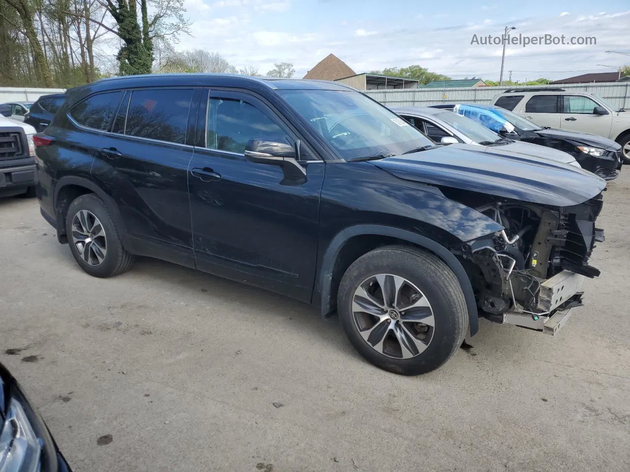 2021 Toyota Highlander Xle Черный vin: 5TDHZRBH1MS131778