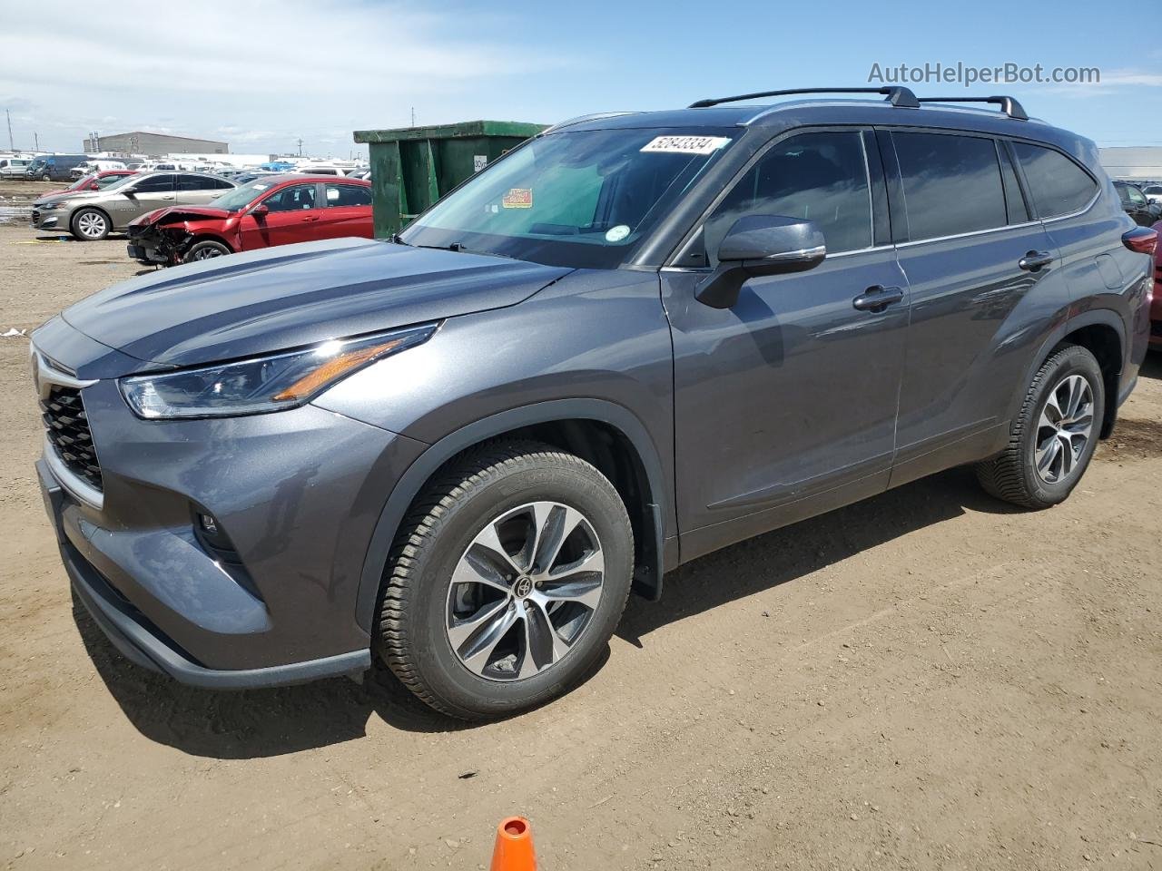 2021 Toyota Highlander Xle Charcoal vin: 5TDHZRBH1MS546051