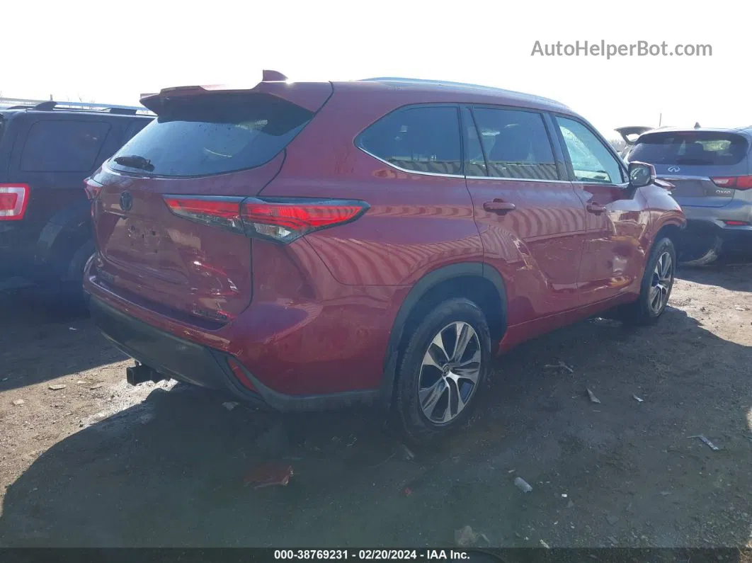 2021 Toyota Highlander Xle Красный vin: 5TDHZRBH5MS153217