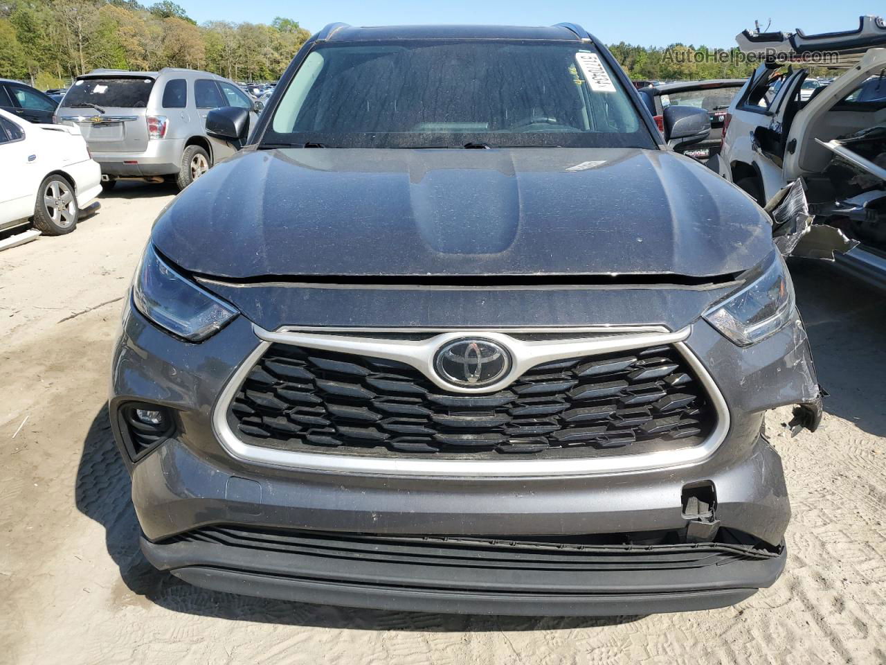 2021 Toyota Highlander Xle Gray vin: 5TDHZRBH7MS541050