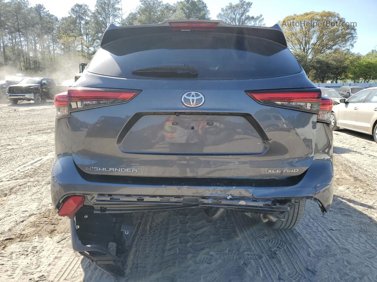 2021 Toyota Highlander Xle Серый vin: 5TDHZRBH7MS541050