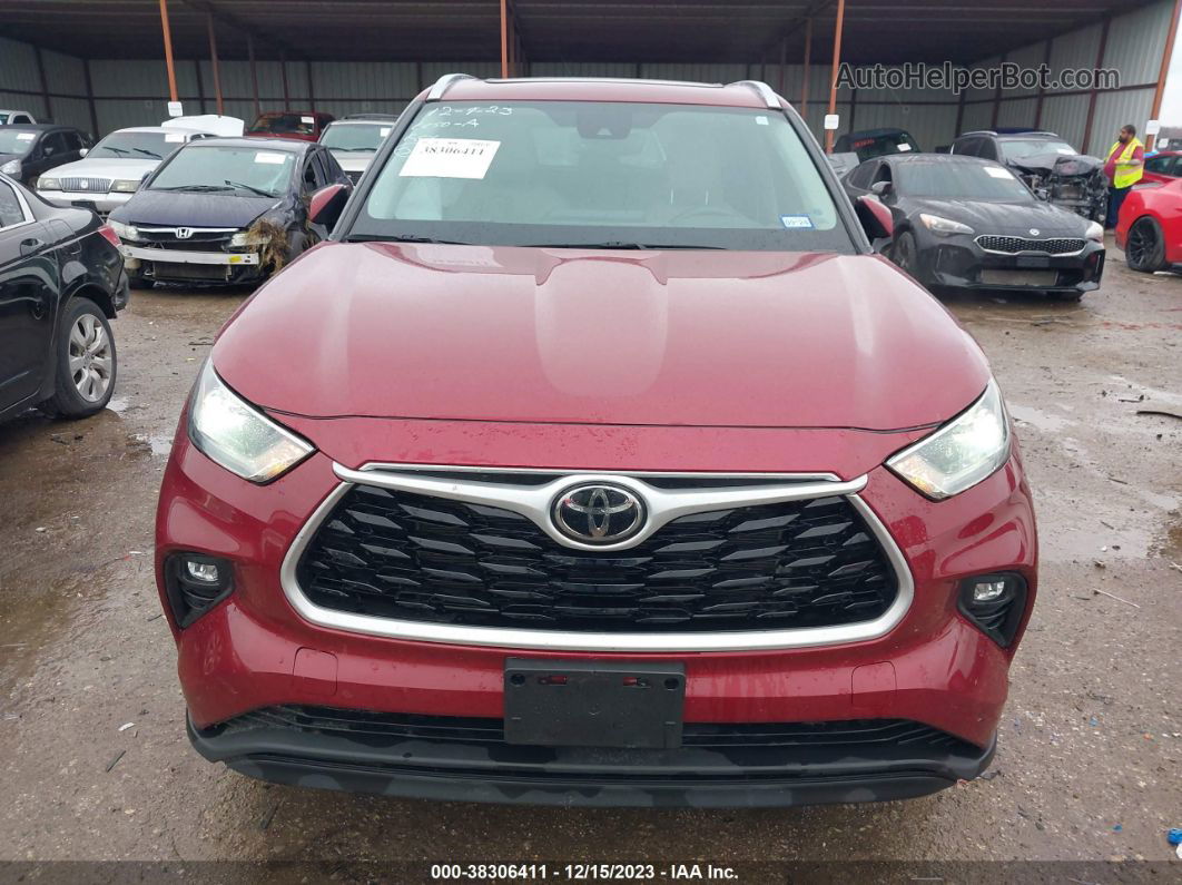 2021 Toyota Highlander Xle Red vin: 5TDHZRBH8MS124410