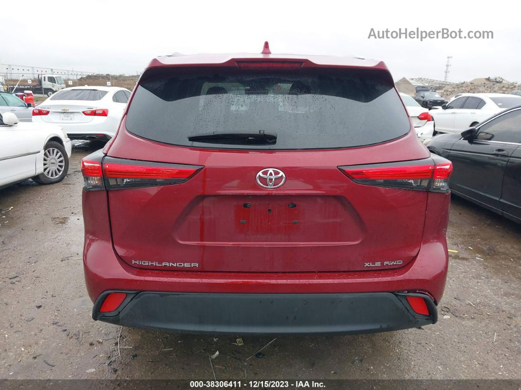 2021 Toyota Highlander Xle Red vin: 5TDHZRBH8MS124410