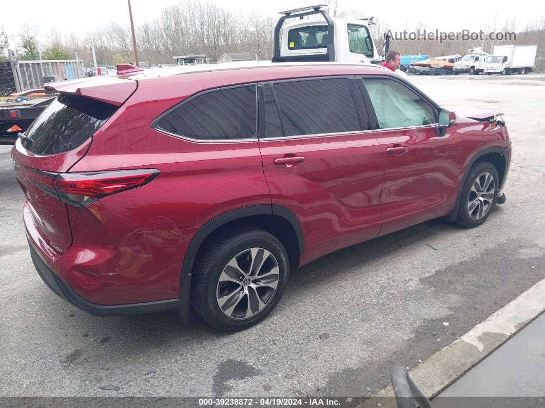 2021 Toyota Highlander Xle Red vin: 5TDHZRBHXMS083553