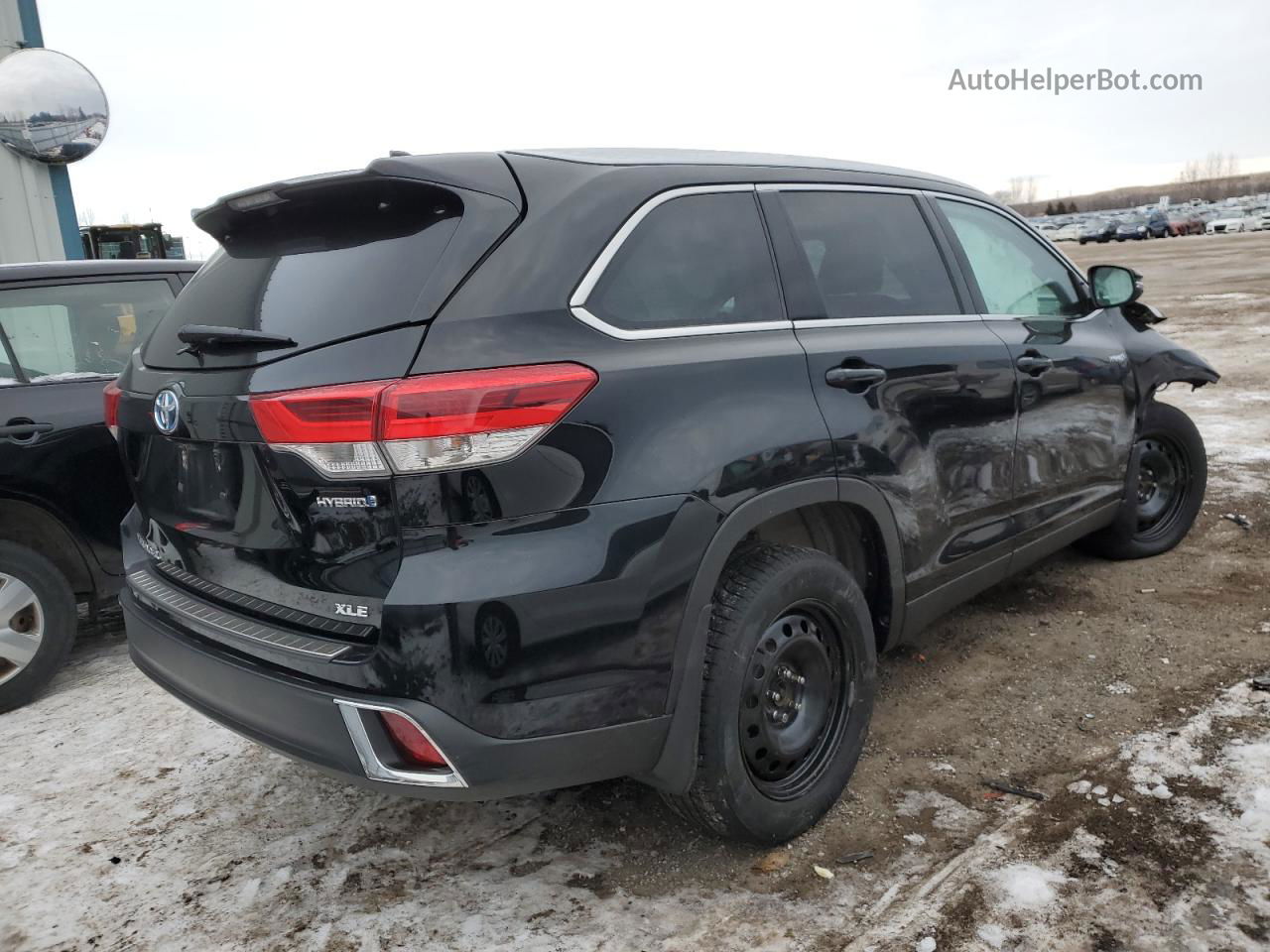 2019 Toyota Highlander Hybrid Black vin: 5TDJGRFH6KS069549