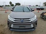 2019 Toyota Highlander Hybrid Gray vin: 5TDJGRFH9KS065818