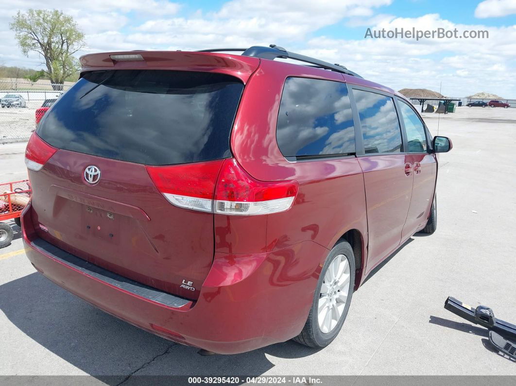 2014 Toyota Sienna Le 7 Passenger Red vin: 5TDJK3DC9ES084070