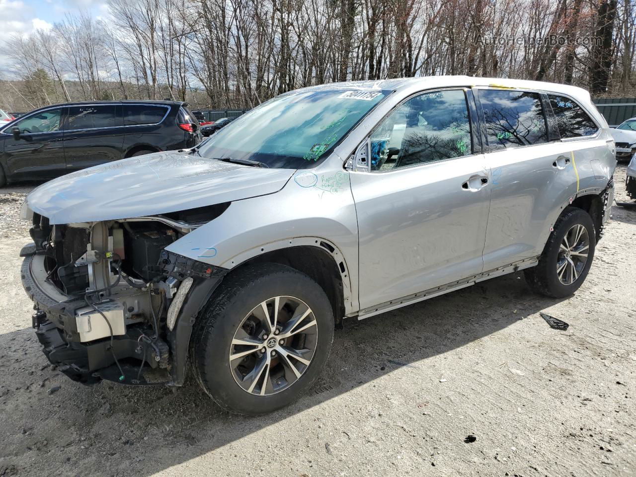 2016 Toyota Highlander Xle Silver vin: 5TDJKRFH1GS255330