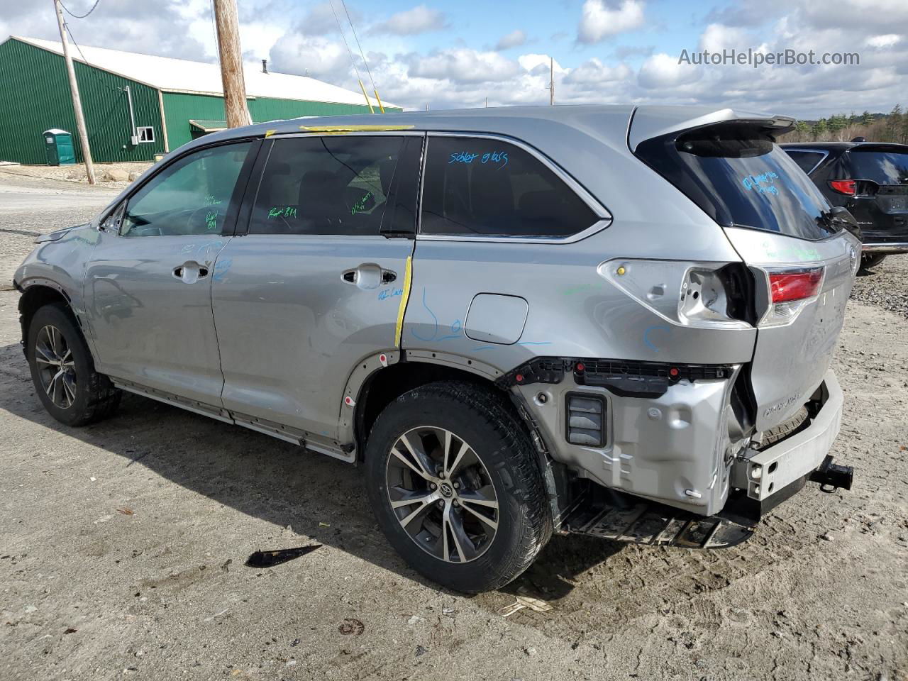 2016 Toyota Highlander Xle Серебряный vin: 5TDJKRFH1GS255330