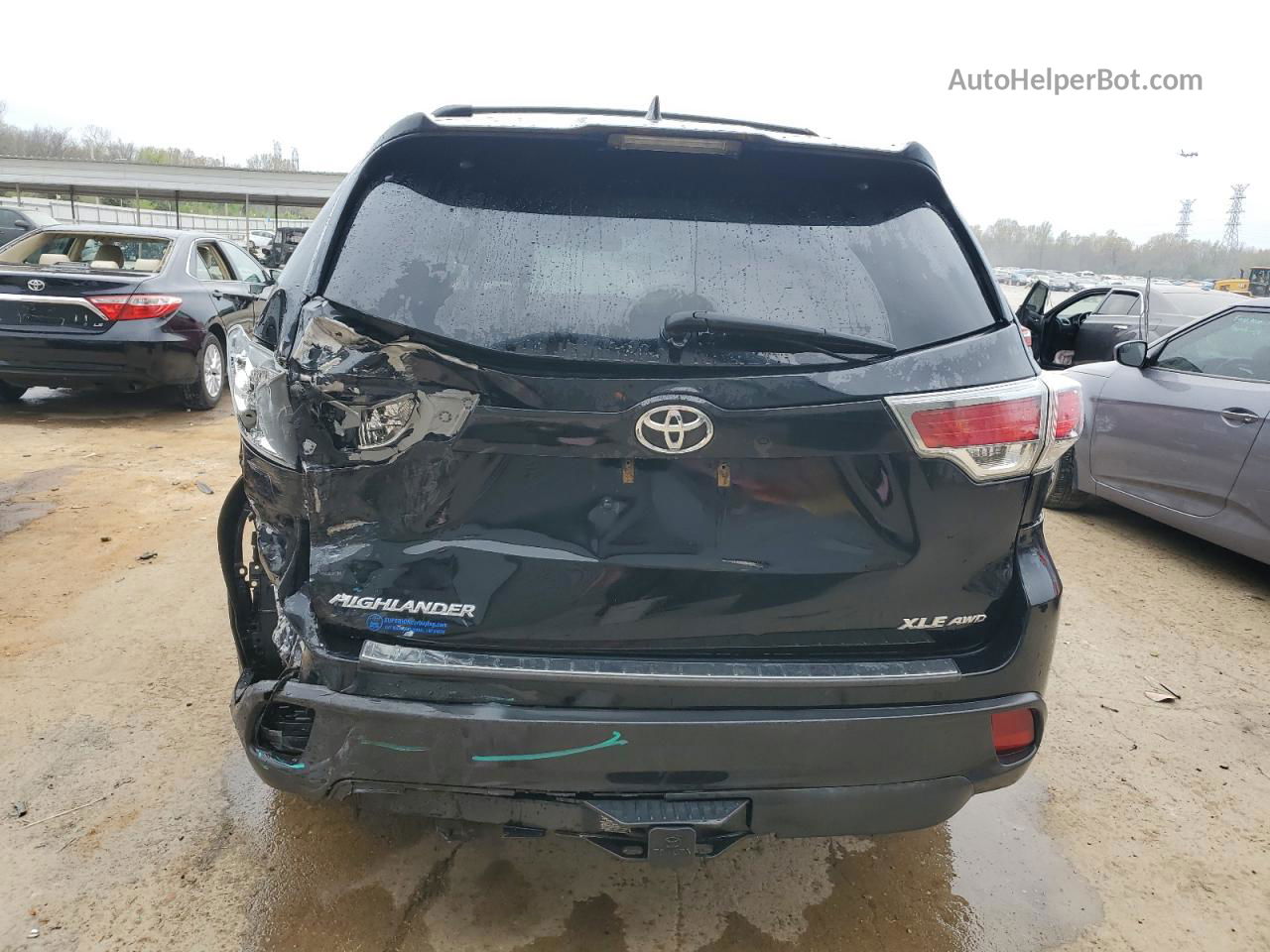 2016 Toyota Highlander Xle Черный vin: 5TDJKRFH1GS258101