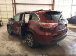 2016 Toyota Highlander Xle V6 Red vin: 5TDJKRFH1GS273794