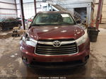 2016 Toyota Highlander Xle V6 Red vin: 5TDJKRFH1GS273794