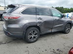 2016 Toyota Highlander Xle Gray vin: 5TDJKRFH1GS302324