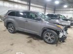 2016 Toyota Highlander Xle Gray vin: 5TDJKRFH1GS351331