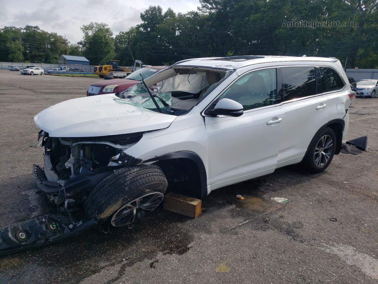 2016 Toyota Highlander Xle White vin: 5TDJKRFH3GS271609