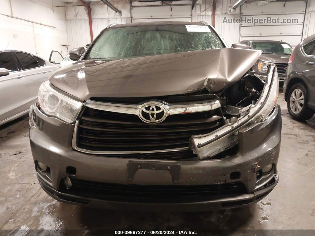 2016 Toyota Highlander Xle V6 Серый vin: 5TDJKRFH3GS273330