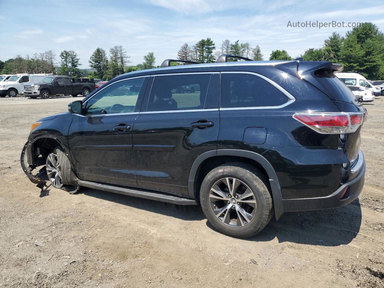 2016 Toyota Highlander Xle Black vin: 5TDJKRFH3GS352254