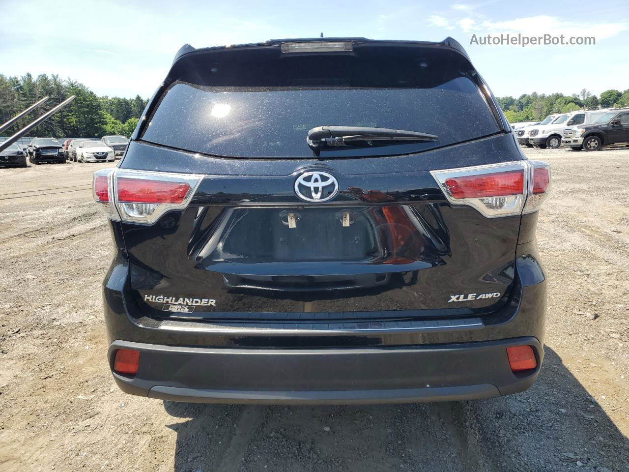 2016 Toyota Highlander Xle Black vin: 5TDJKRFH3GS352254