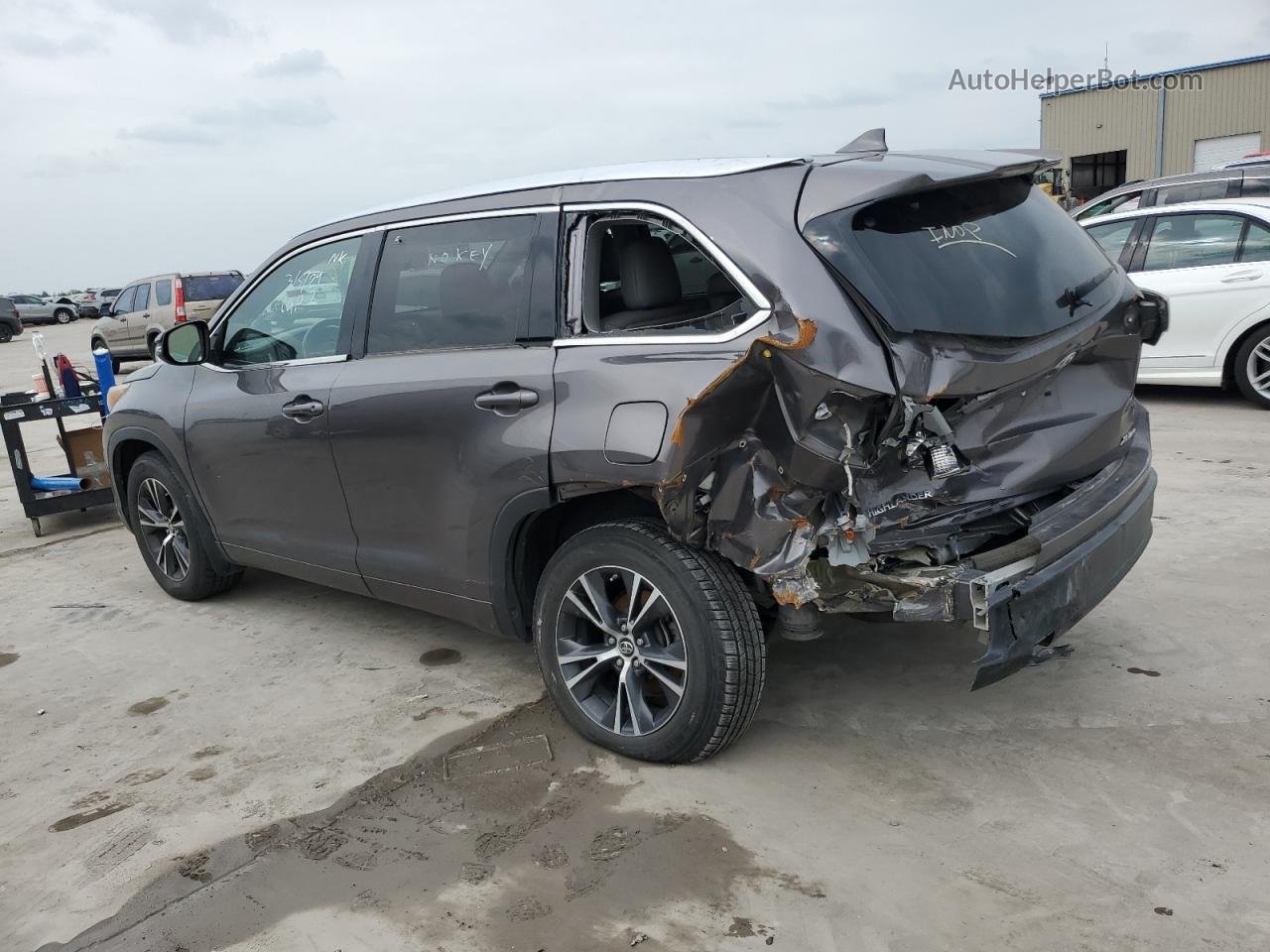 2016 Toyota Highlander Xle Gray vin: 5TDJKRFH3GS504131