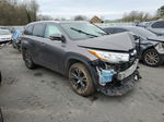 2016 Toyota Highlander Xle Gray vin: 5TDJKRFH4GS250803