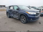 2016 Toyota Highlander Xle V6 Blue vin: 5TDJKRFH4GS345619