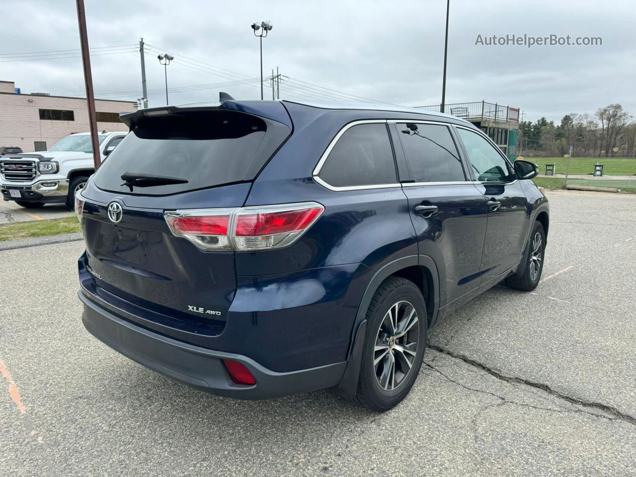 2016 Toyota Highlander Xle Blue vin: 5TDJKRFH5GS232679