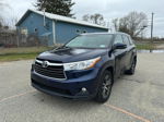 2016 Toyota Highlander Xle Blue vin: 5TDJKRFH5GS232679