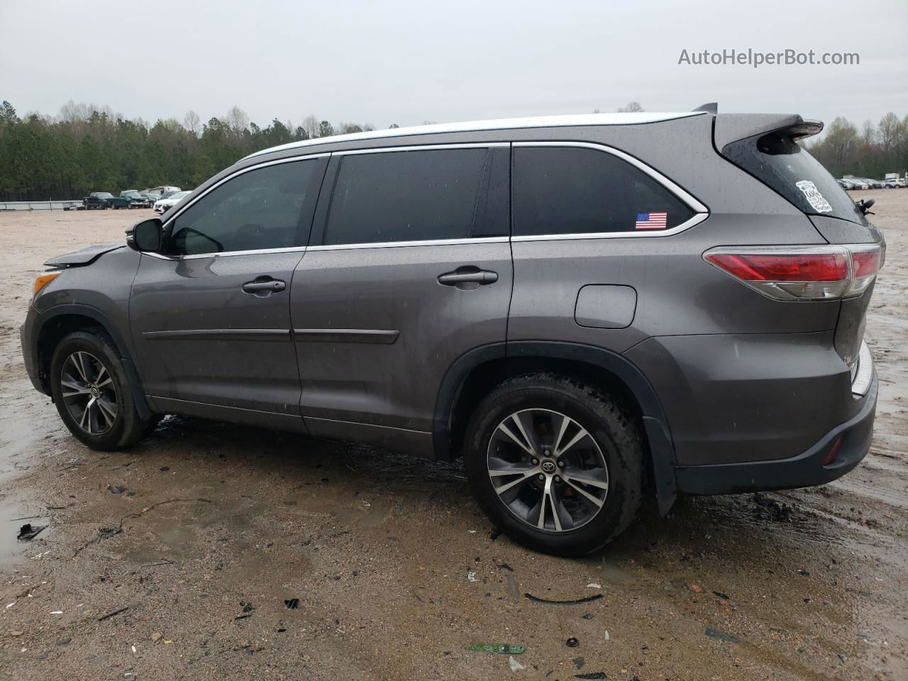 2016 Toyota Highlander Xle Серый vin: 5TDJKRFH5GS275807